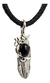 Dije De Pluma De Plata Ley .925 Adornada Con Onix - buy online