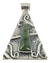 Dije De Triangulo De Plata .925 Con Jade Natural on internet