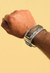 Pulsera Navajo De Plata Ley .925 Con Placa Y Turquesas