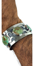 Brazalete De Plata Con Grecas Y Turquesas Verde Naturales on internet
