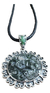 Dije De Jade Estilo Maya Mictecacihuatl Montado En Plata 925