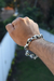 Image of Pulsera Gruesa De Herraduras De Plata Ley .925 Para Hombre