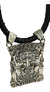 Dije De Tlaltecutli De Plata 925 Con Collar De Piel on internet