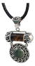 Dije De Jade Con Ambar Montado En Plata Ley 925 - buy online