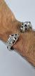 Image of Brazalete De Calaveras De Plata Ley 925 Para Hombre