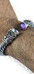 Brazalete De Cable De Plata Con Amatistas Tipo Yurman on internet