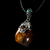 Dije De Ambar Montado En Plata Adornado Con Turquesa Natural
