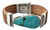 Pulsera De Madera Del Caribe Con Plata Y Turquesa Natural