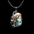 Dije De Turquesa Natural Montada En Plata 925