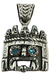 Dije De Tlaloc De Plata Con Zirconias Azules - online store