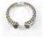 Brazalete De Plata Con Grecas Y Madera Petrificada