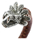 Brazalete De Piel Fina Con Quetzalcoatl De Plata 925 - online store