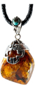 Dije De Ambar Montado En Plata Adornado Con Turquesa Natural - buy online