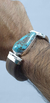 Pulsera De Madera Con Turquesa Montada En Plata .925 - comprar en línea