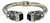 Brazalete De Cable De Plata 925 Con Amatistas Y Peridotos