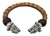 Brazalete De Piel Quetzalcoatl De Plata 925 Para Hombre on internet