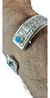 Imagen de Brazalete Maya De Plata Ley 925 Adornado Con Turquesas