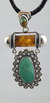 Dije De Turquesa Y Piedra Natural De Chiapas Con Plata 925 - online store