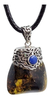 Dije De Piedra Natural De Chiapas Montado En Plata Con Lapis