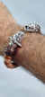 Brazalete De Piel Quetzalcoatl De Plata 925 Para Hombre - buy online
