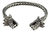 Brazalete De Quetzalcoatl De Plata Ley .925 Para Hombre - ARTESANOSMEX
