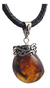 Dije De Piedra Natural Montado En Plata Ley .925 Con Collar