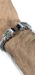 Image of Brazalete De Cable De Plata 925 Con Amatistas Y Peridotos
