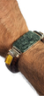 Pulsera De Madera Con Jade Y Plata 925 Y Cabujones De Ambar - ARTESANOSMEX