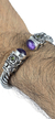 Brazalete De Cable De Plata Con Amatistas Tipo Yurman - buy online