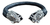 Brazalete De Piel Tejida Color Negro Con Serpientes De Plata - buy online