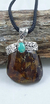 Dije De Piedra Natural De Chiapas Montado En Plata .925