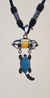 Dije De Turquesa Montado En Plata Ley .925 Con Collar - buy online