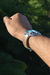 Pulsera De Madera Con Placa De Plata Ley .925 Con Turquesas on internet
