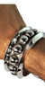 Imagen de Brazalete Grueso Minimalista Con Casquillas De Plata