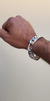 Pulsera Gruesa De Plata De Eslabones Tres Por Uno - online store