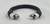 Image of Brazalete De Piel Fina Con Calaveras De Plata Ley .925