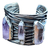 Brazalete Corrugado De Plata 925 Con Amatistas - buy online