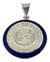 Dije De Calendario Maya De Plata 925 Con Mosaico De Lapis