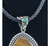 Dije De Turquesa Natural Montado En Plata Ley 925