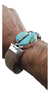 Pulsera De Madera Del Caribe Con Plata Y Turquesas Naturales - comprar en línea