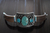 Pulsera De Madera Con Placa De Plata Ley .925 Con Turquesas on internet