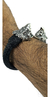 Brazalete De Piel Con Guerreros Águila De Plata 925