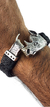 Pulsera De Piel Tejida Con Rinoceronte De Plata 925 - comprar en línea