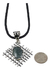 Dije De Jade Azul Montado En Plata Ley .925 Con Collar - comprar en línea
