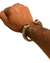 Brazalete De Plata 925 Con Grecas Y Cornalinas