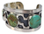 Brazalete De Plata Con Grecas Y Turquesas Verde Naturales