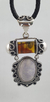 Dije De Jade Natural Y Piedra De Chiapas Montado En Plata - ARTESANOSMEX