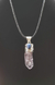 Dije De Cuarzo Amatista Montado En Plata Y Collar De Piel - buy online
