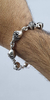 Pulsera De Calaveras Grandes De Plata Ley .925 - online store