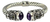 Brazalete De Cable De Plata Con Amatistas Tipo Yurman - ARTESANOSMEX